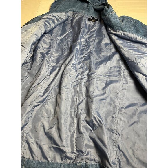 Vintage Denim & Co. women’s Hooded Zip Up Jacket Blue Wash denim plus 3X Casual - Picture 9 of 13